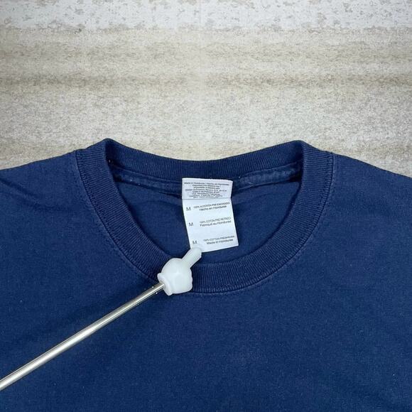 Vintage Y2K Russian Ole Miss Shirt Mens M Navy Blue Cotton Short Sleeve - Picture 3 of 3